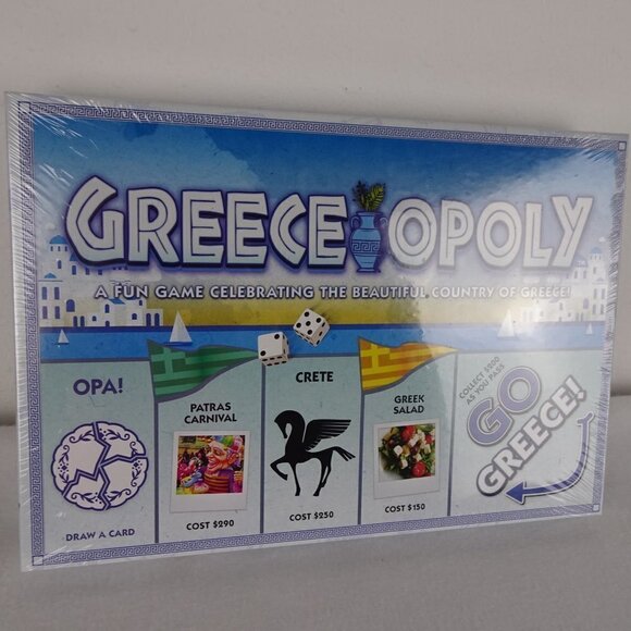 Greece Opoly Monopoly Board Game RARE Greek Theme New - Picture 2 of 13
